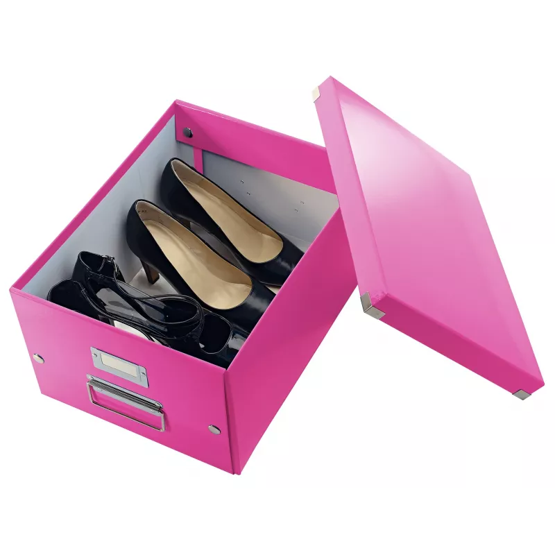 Leitz Click & Store WOW Średni pojemnik do przechowywania, różowy, karton, 16,7 L, 281 mm, 200 mm, 265 x 335 x 188 mm