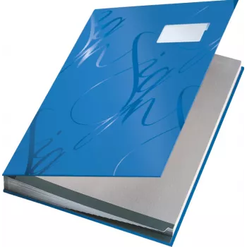 Księga podpisów Leitz Design Signature 18 przekładek, A4, niebieska, karton, A4, 240 mm, 1020 mm, 340 mm