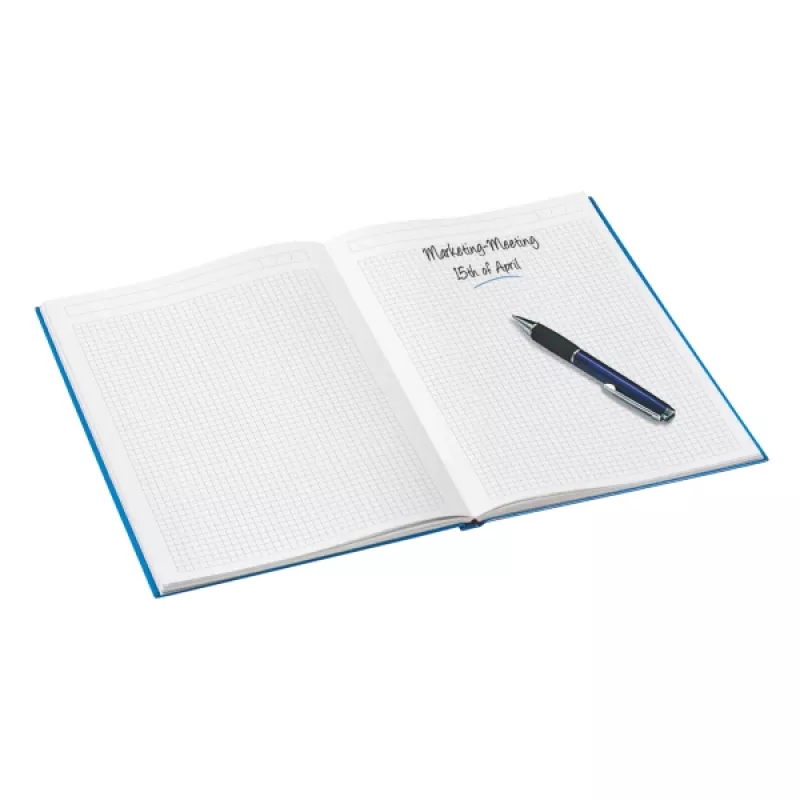 Leitz Notebook WOW A4 w kratkę z twardą okładką 90g/80 arkuszy, niebieski, A4, 80 arkuszy, 80 g/m², papier w kratkę, twarda okładka