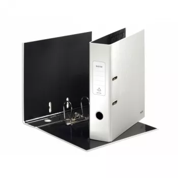Leitz segregator dźwigniowy 180° WOW POB/Laminowany A4/80mm, A4, karton, biały, 600 arkuszy, 8 cm, 80 mm