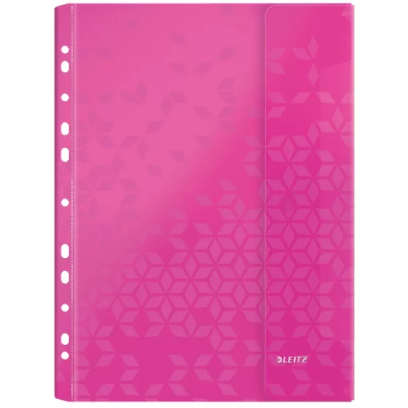 Leitz Pocket w. flap WOW A4 PP assorted, A4, Assorted colours, Polypropylene (PP), 0.2 mm, 235 mm, 4 mm