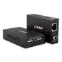 Lindy 100m 2 Port USB 2.0 Cat. 6 Extender, nadajnik i odbiornik AV, 100 m, przewodowy, czarny