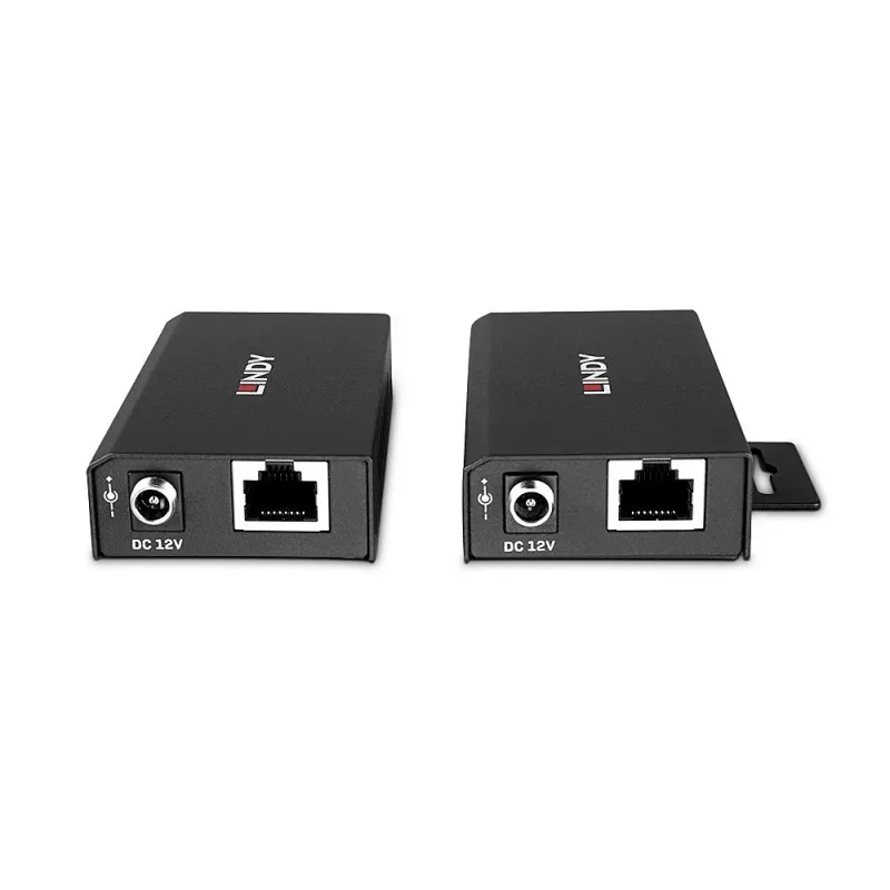 Lindy 100m 2 Port USB 2.0 Cat. 6 Extender, nadajnik i odbiornik AV, 100 m, przewodowy, czarny