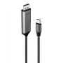 Lindy 43503 adapter kabla wideo 1 m USB Type-C DisplayPort szary