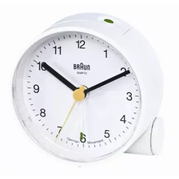Braun BNC 001 Kwarcowy budzik Biały