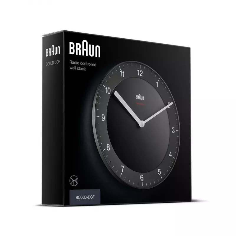 Braun BC06B-DCF Zegar kwarcowy Koło Czarny