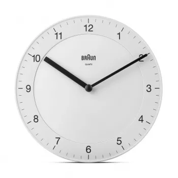 Braun BC06W Zegar kwarcowy Okrągły Biały