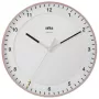 Zegar ścienny BRAUN BC 17 PW DCF — analogowy zegar sterowany radiowo DCF, różowo-biały