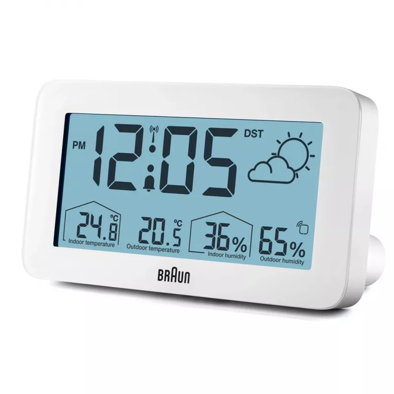 Braun BC13WP-DCF budzik Cyfrowy budzik Biały