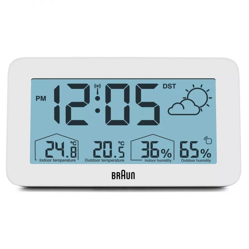 Braun BC13WP-DCF budzik Cyfrowy budzik Biały