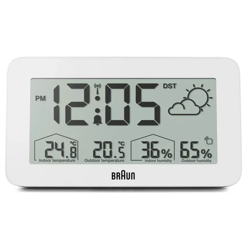 Braun BC13WP-DCF budzik Cyfrowy budzik Biały