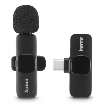 Hama Smart Wireless Czarny Lavalier/Lapel microphone