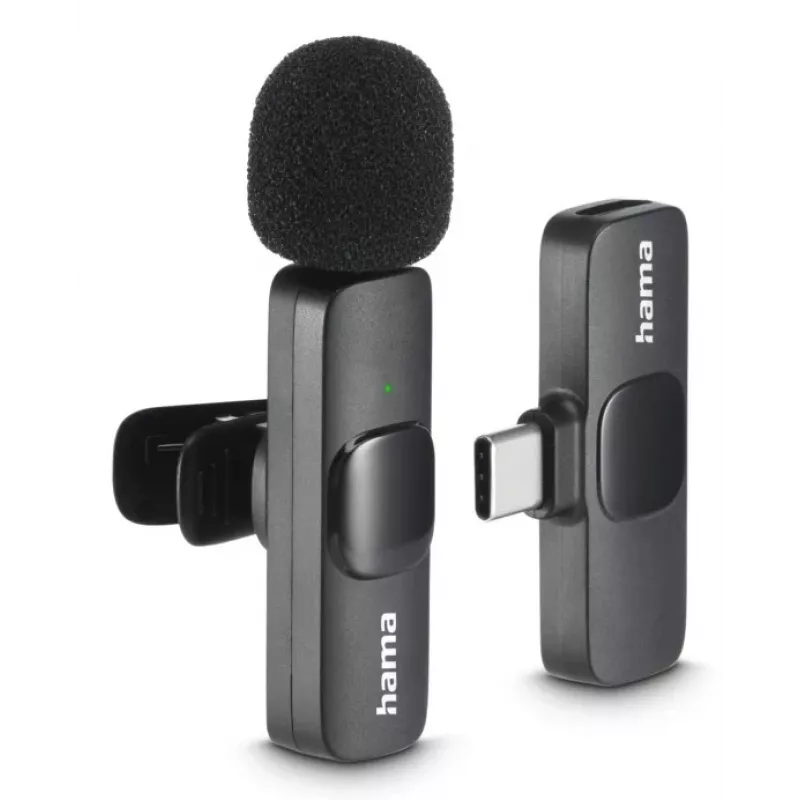 Hama Smart Wireless Czarny Lavalier/Lapel microphone