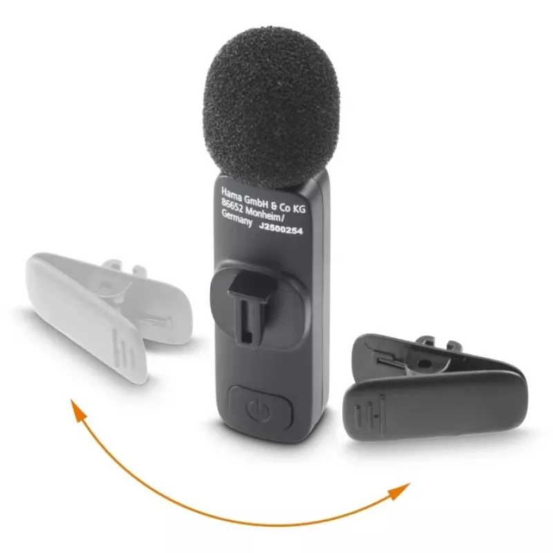 Hama Smart Wireless Czarny Lavalier/Lapel microphone