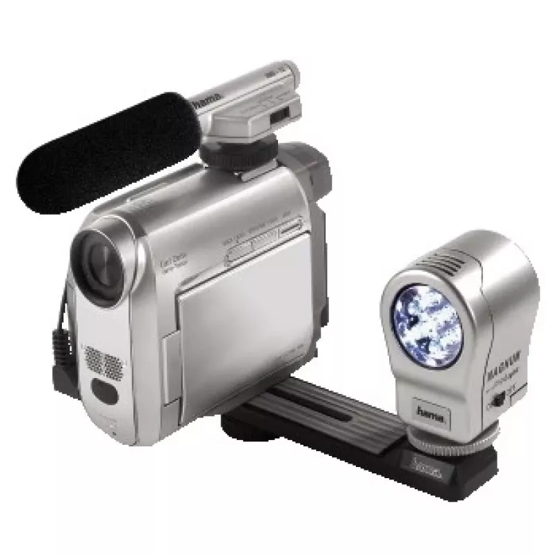 Lampa LED Hama „Magnum DigiLight” – lampa błyskowa do kamery, srebrna