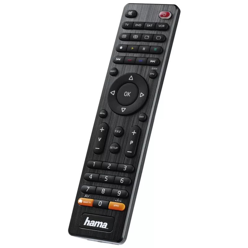 Hama 00012306 pilot zdalnego sterowania IR bezprzewodowy DVD/Blu-ray, STB, TV, magnetowid przyciski