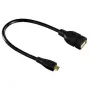 adapter kablowy USB 2.0 Hama, 0,15 m, USB A, Micro-USB B, USB 2.0, męski/żeński, czarny