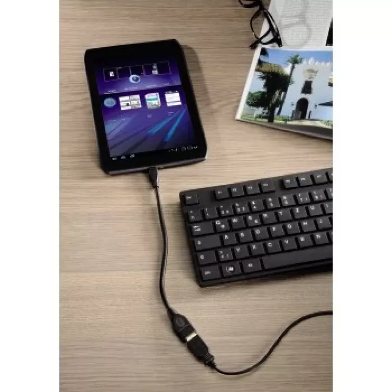 adapter kablowy USB 2.0 Hama, 0,15 m, USB A, Micro-USB B, USB 2.0, męski/żeński, czarny