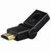 Kompaktowy adapter Hama HDMI wtyk - gniazdo HDMI, obrotowy, czarny
