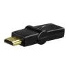 Kompaktowy adapter Hama HDMI wtyk - gniazdo HDMI, obrotowy, czarny
