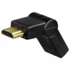 Kompaktowy adapter Hama HDMI wtyk - gniazdo HDMI, obrotowy, czarny