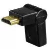 Kompaktowy adapter Hama HDMI wtyk - gniazdo HDMI, obrotowy, czarny