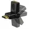 Kompaktowy adapter Hama HDMI wtyk - gniazdo HDMI, obrotowy, czarny