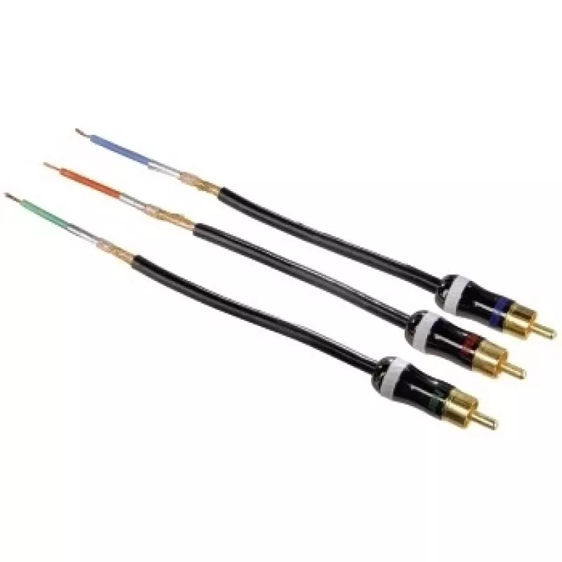 Kabel komponentowy (YPbPr) Hama ProClass YUV, 3x RCA - 3x RCA, metalowy, 1,5 m, 3x RCA, czarny