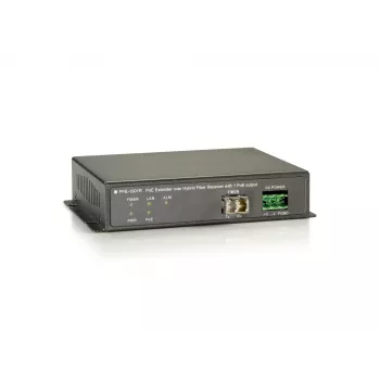 LevelOne odbiornik PoE przez kabel hybrydowy, 1 wyjście PoE, odbiornik sieciowy, 2000 m, 100 Mbit/s, pełny, półdupleks, 1000 wpisów, 14880 pps
