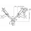 Uchwyt montażowy Equip Interactive Dual Monitor Desk Mount 13–27 cali