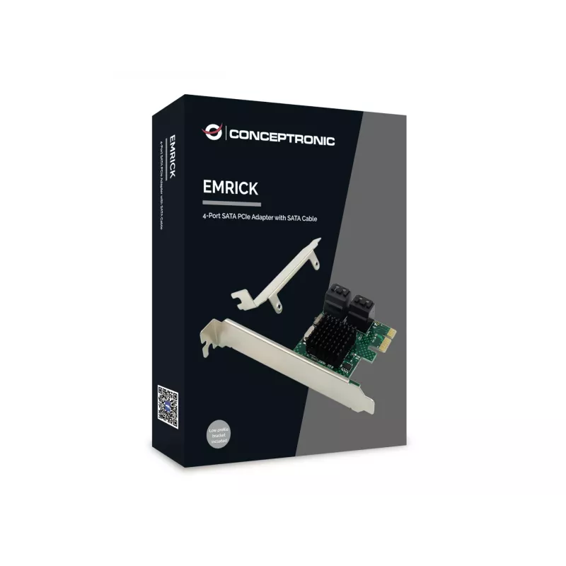 Conceptronic EMRICK 4-portowa karta SATA PCIe z kablem SATA