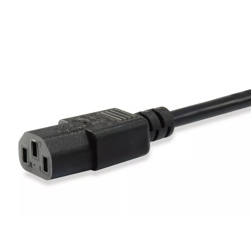 Equip wysokiej jakości przewód zasilający, C13 na Schuko, 3,0 m, 3 m, IEC C13, CEE7/7, H05VV-F3G, 250 V, 10 A