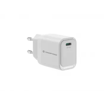 CONCEPTRONIC ALTHEA19W45 1-Portowa ładowarka USB-C 45W GaN z PD, PPS, 100–240V, biała