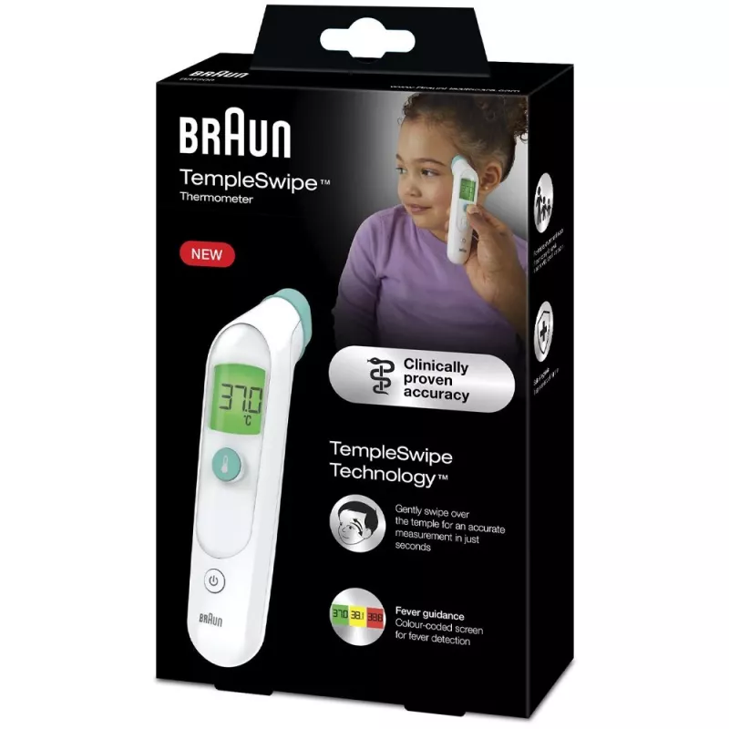 Braun BST200WE Termometr zdalnego pomiaru Biały Czoło Przyciski
