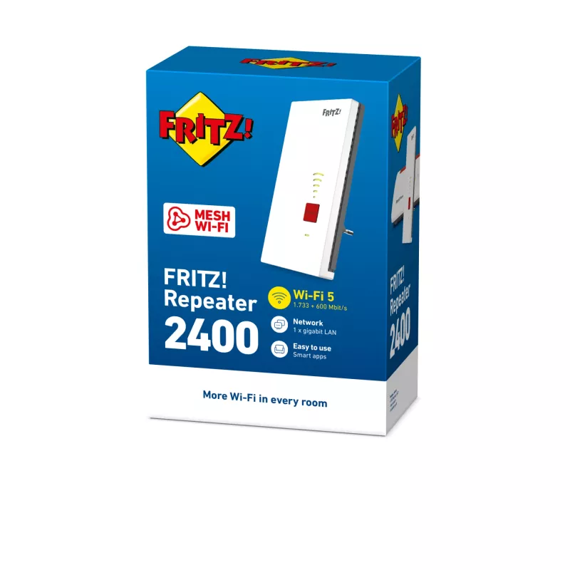 Wzmacniacz sygnału bezprzewodowego AVM FRITZ!Repeater 2400 Edition International — 1733 Mbit/s, 1× Gigabit Ethernet, IEEE 802.11ac/n