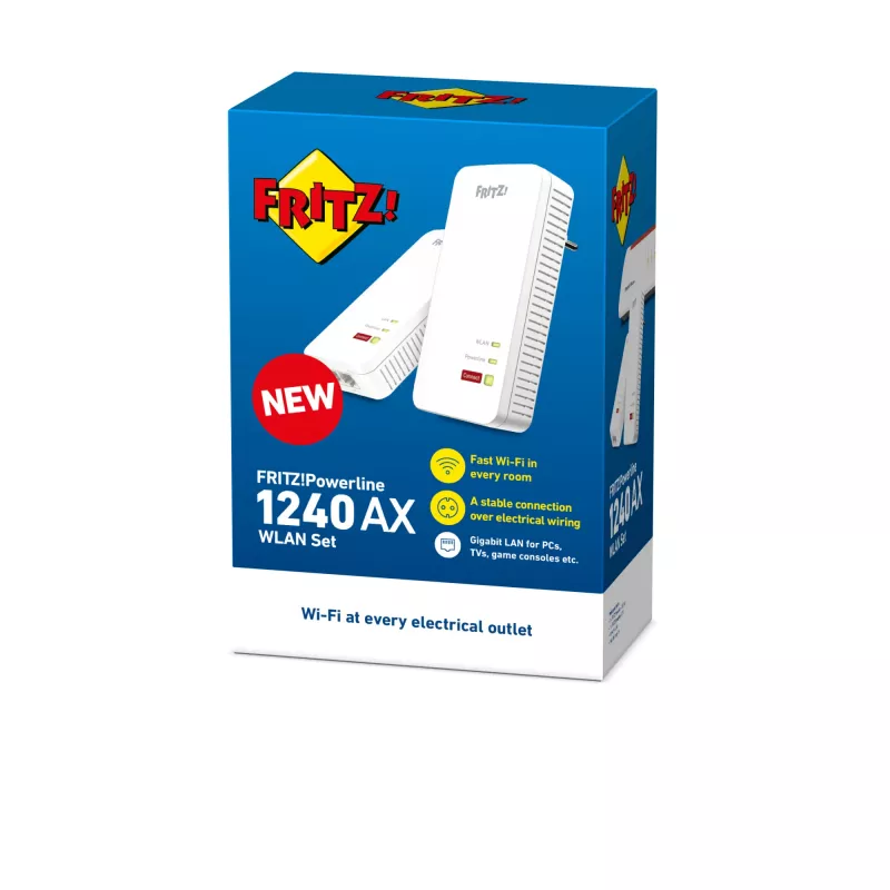 Powerline 1240 AX WLAN Set 1200 Mbit/s Ethernet LAN Wi-Fi Biały 2 szt.