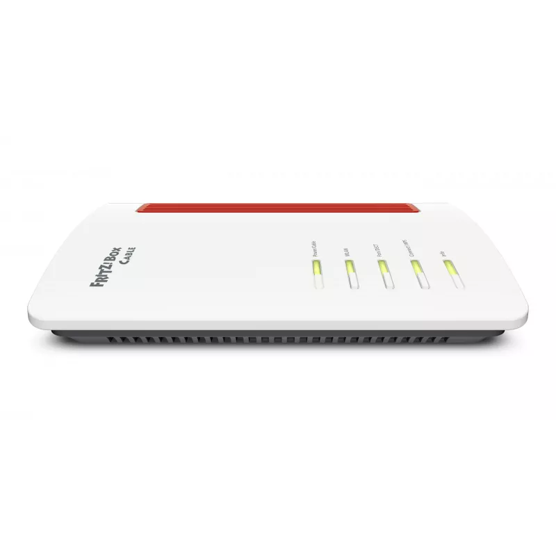 FRITZ!Box 6670 kabel Edition International router bezprzewodowy 2,5 Gigabit Ethernet Dwupasmowy (2,4 GHz / 5 GHz) Czerwony, Biały