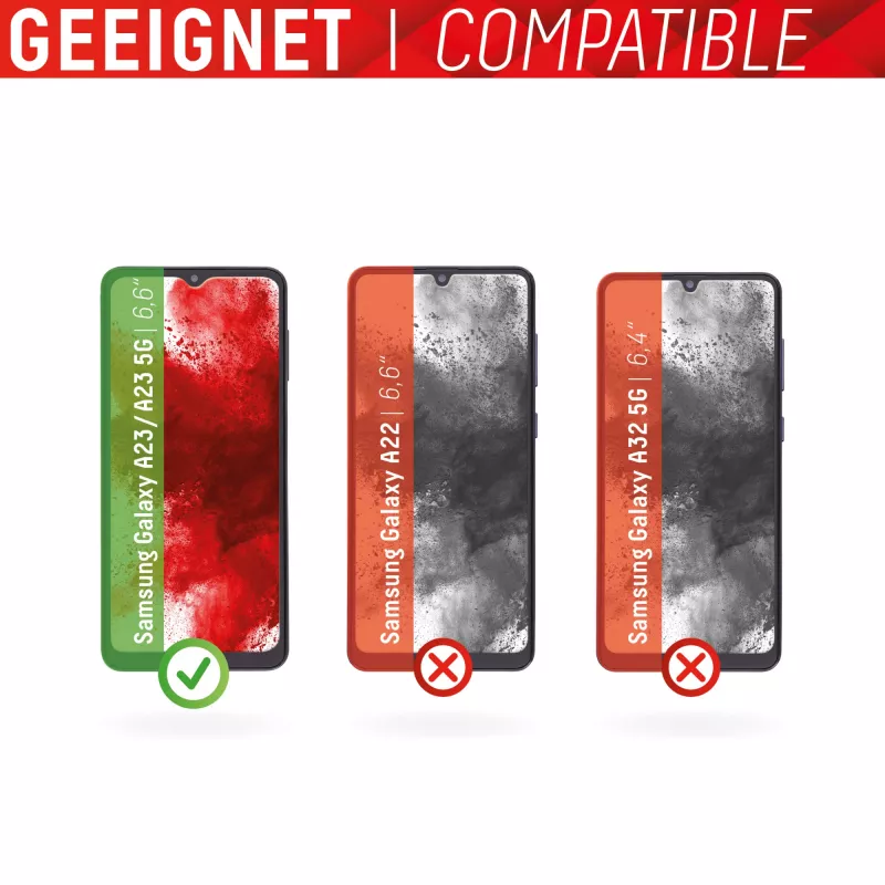 Szkło hartowane Displex Samsung Galaxy A23 5G Real Glass (2D) z ekologiczną ramką montażową EASY-ON®