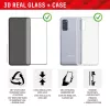 Displex Szkło Ochronne + Etui dla Samsung Galaxy S23 Ultra, Eko Ramka Montażowa, Pełne Pokrycie