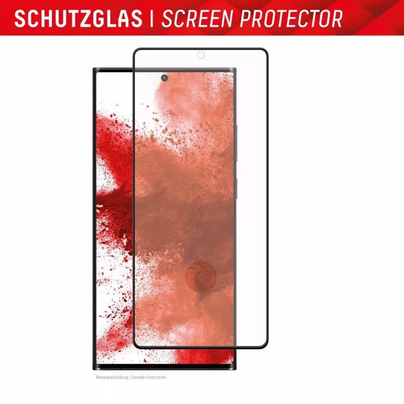 Displex Szkło Ochronne + Etui dla Samsung Galaxy S23 Ultra, Eko Ramka Montażowa, Pełne Pokrycie