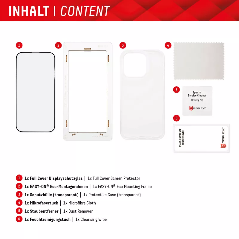 Displex Szkło Ochronne + Etui dla Samsung Galaxy S23 Ultra, Eko Ramka Montażowa, Pełne Pokrycie