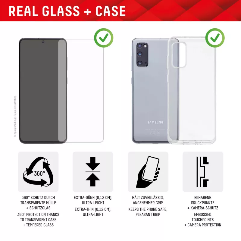 Szkło ochronne Displex + etui do Google Pixel 8 Pro, ekologiczna ramka montażowa, odporne na zarysowania