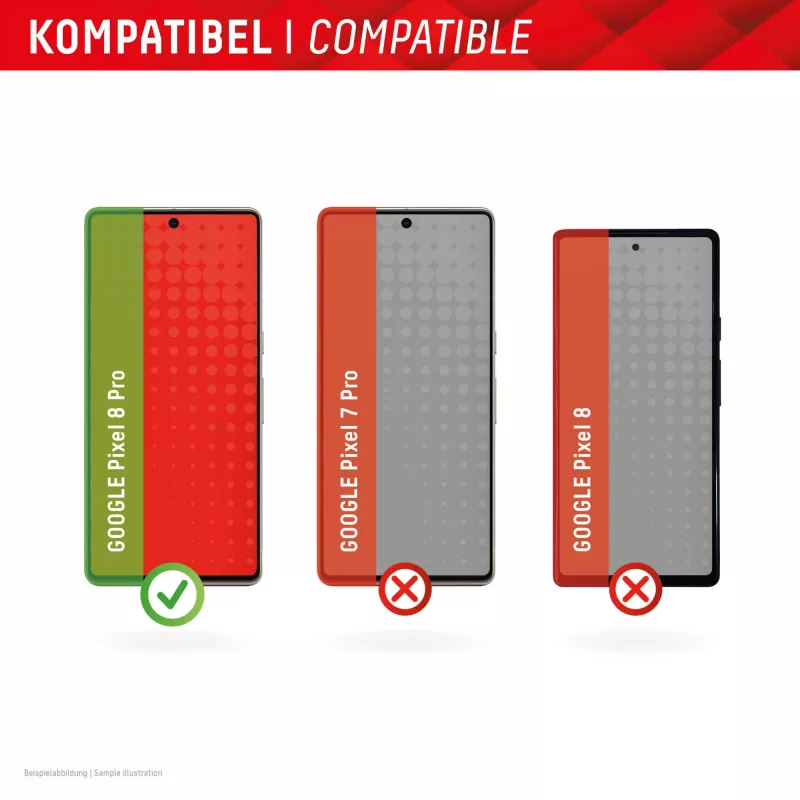 Szkło ochronne Displex + etui do Google Pixel 8 Pro, ekologiczna ramka montażowa, odporne na zarysowania