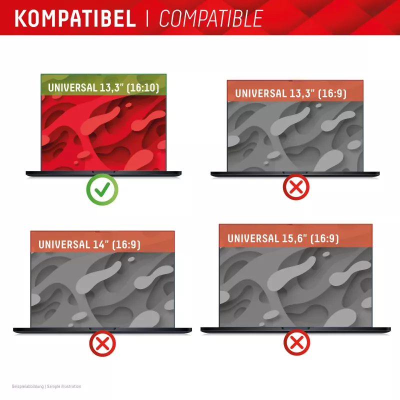 Displex PRIVACY SAFE 2-kierunkowy zdejmowany filtr prywatyzujący do laptopów 13,3 cala (16:10)