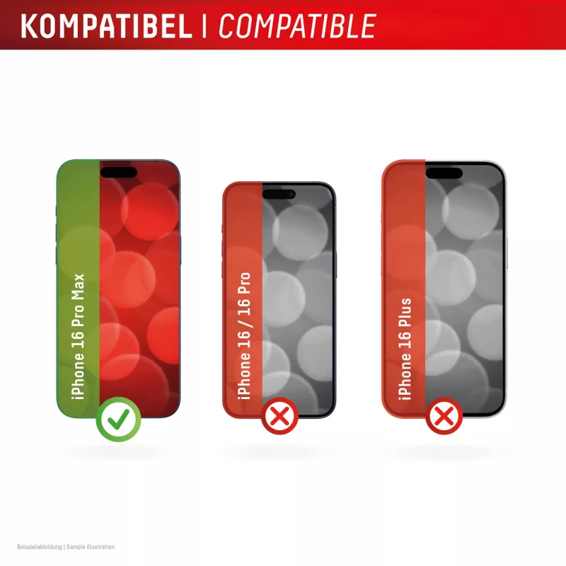 Displex Smart Glass (9H) do Apple iPhone 16 Pro Max, naklejka montażowa, niezniszczalne