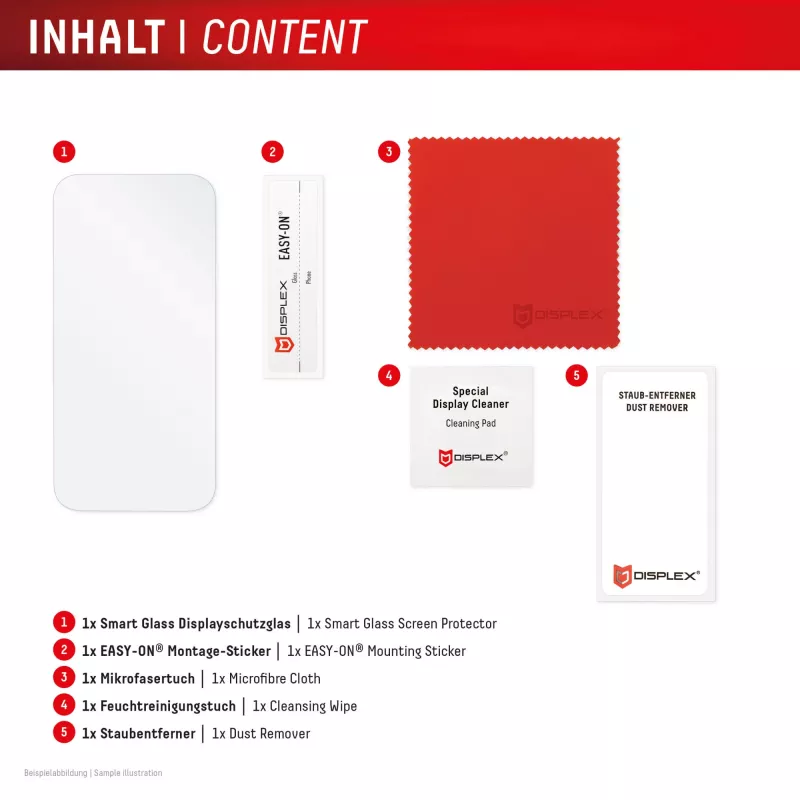 Displex Smart Glass (9H) do Apple iPhone 16 Pro Max, naklejka montażowa, niezniszczalne