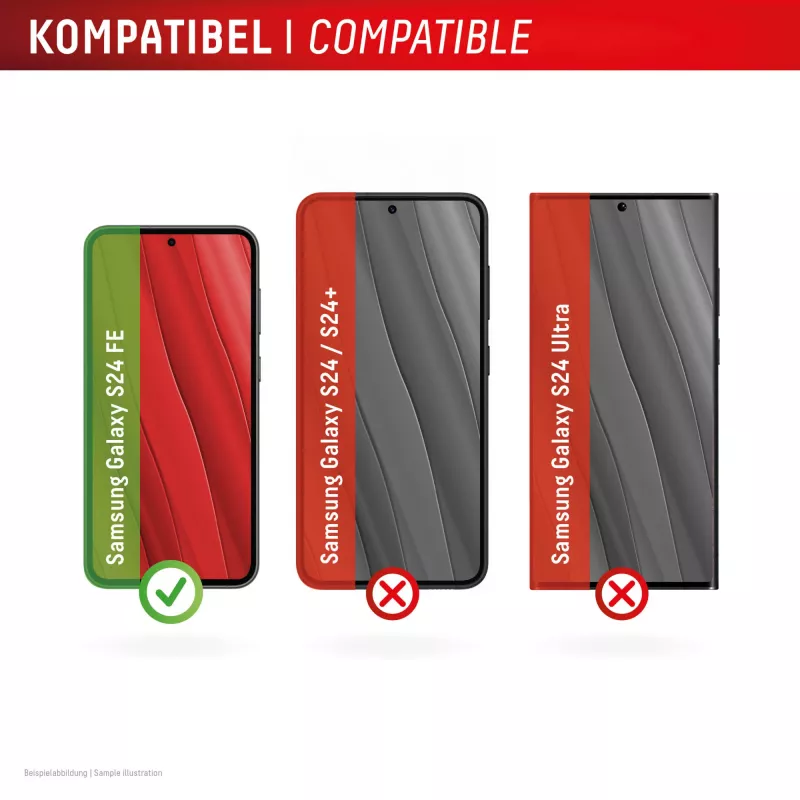 Displex Premium Ochrona ekranu (Full osłona, 10H) dla Samsung Galaxy S24 FE, ramka montażowa Eco, Full osłona
