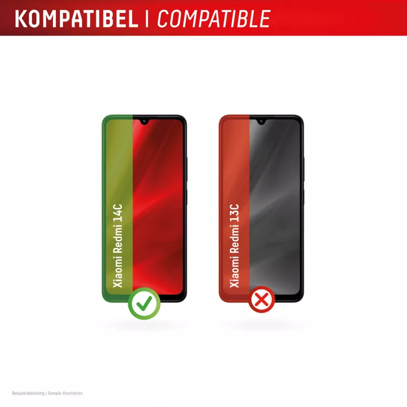 Displex Smart Glass (9H) do Xiaomi Redmi 14C, naklejka montażowa, niezniszczalne