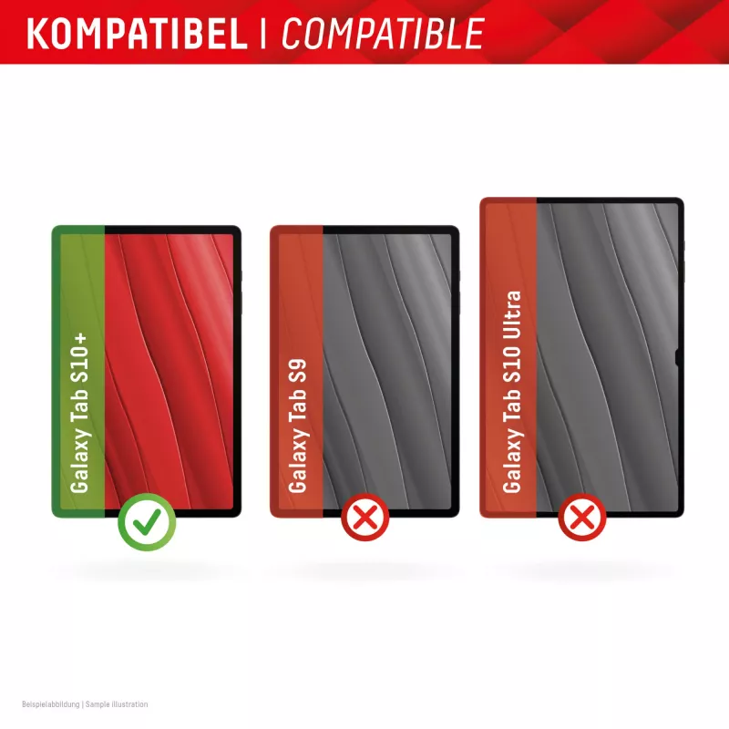 Displex Tablet Glass (9H) dla Samsung Galaxy Tab S10+, Eko ramka montażowa, nietłukące się