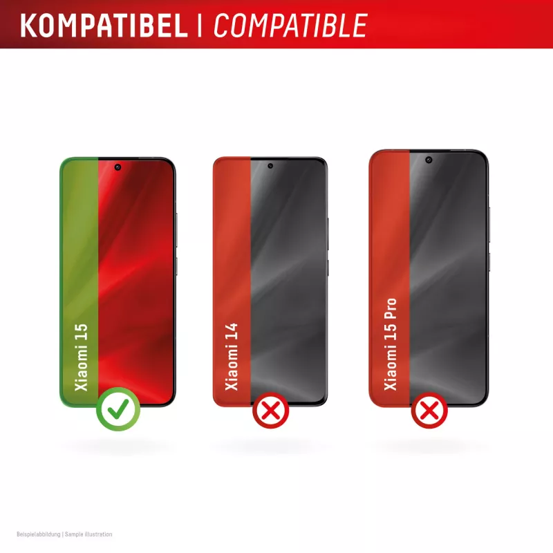 Displex Szkło ochronne (10H) dla Xiaomi 15, ekologiczna ramka montażowa, odporne na zarysowania